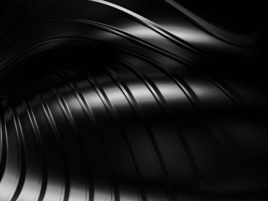 Metalik, soyut, dalgalı sıvı arka plan. 3d resimleme