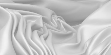 Beyaz kumaş dokusu arka planı. Lüks kumaş arka plan. 3d resimleme