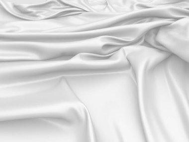 Beyaz kumaş dokusu arka planı. Lüks kumaş arka plan. 3d resimleme