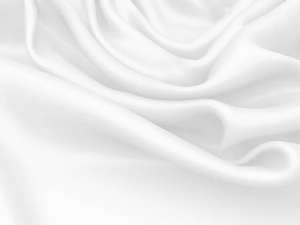 白色面料的纹理背景 奢侈品的背景 3D渲染说明 — 图库照片