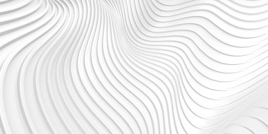 Beyaz soyut sıvı dalgalı arka plan. 3d resimleme