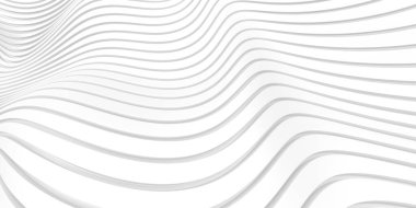 Beyaz soyut sıvı dalgalı arka plan. 3d resimleme