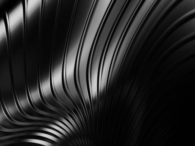 Metalik, soyut, dalgalı sıvı arka plan. 3d resimleme