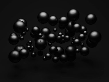 Gümüş parlak küreler arka plan tasarımı yapar. 3d resimleme