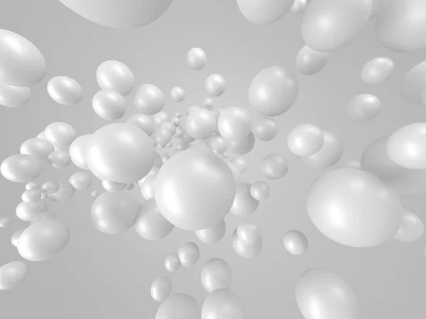 White Balls Decorative Abstract Background Render Illustration — Stock Photo, Image