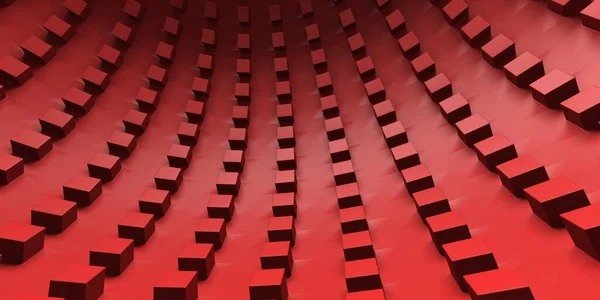 红色混沌立方体结构 摘要设计背景 3D渲染 — 图库照片