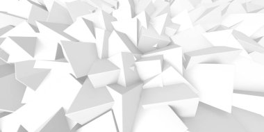 Beyaz küp yapısı. Soyut fütüristik geçmiş. 3d hazırlayıcı