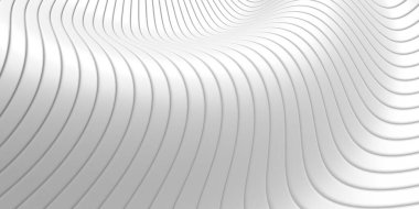 Beyaz soyut sıvı dalgalı arka plan. 3d resimleme