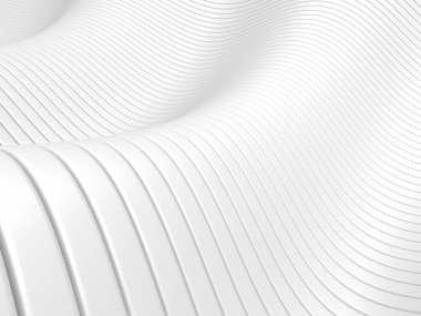 Beyaz soyut sıvı dalgalı arka plan. 3d resimleme