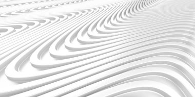 Beyaz soyut sıvı dalgalı arka plan. 3d resimleme