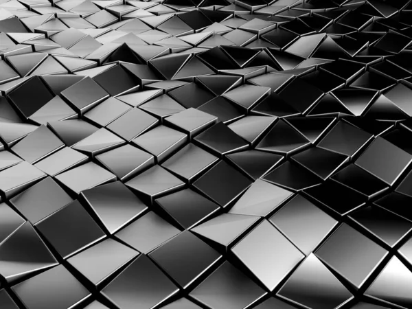 Mörka Silverkuber Abstrakt Metallisk Bakgrund Modern Design Återgivning — Stockfoto