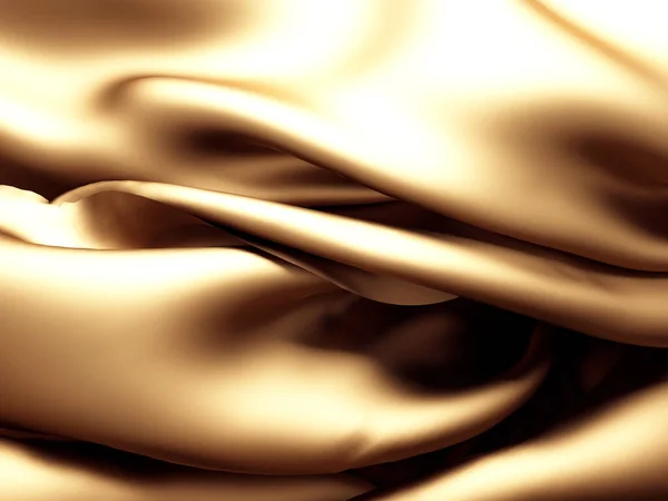 Zlaté Hedvábí Elegantní Pozadí Struktura Tkaniny Vykreslení Ilustrace — Stock fotografie