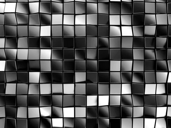 暗银立方体 摘要金属背景 现代设计 3D渲染 — 图库照片