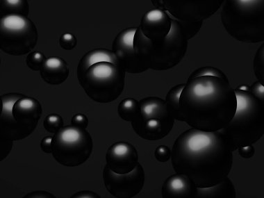 Gümüş parlak küreler arka plan tasarımı yapar. 3d resimleme