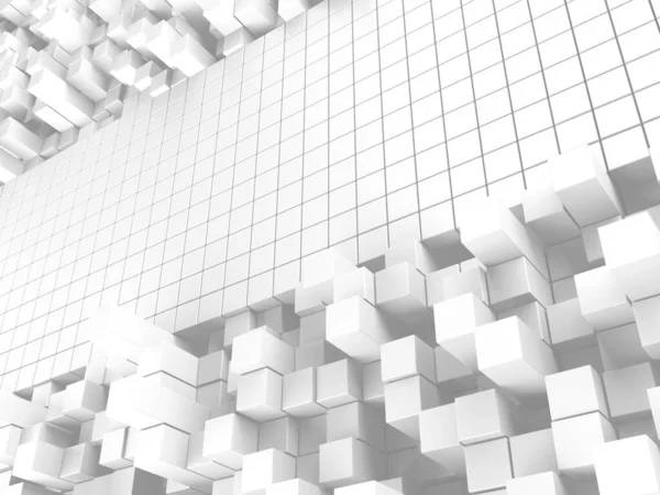 White Cubes Structure Abstract Futuristic Background Render — Stock Photo, Image
