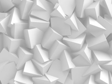 Beyaz küp yapısı. Soyut fütüristik geçmiş. 3d hazırlayıcı