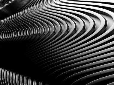 Metalik, soyut, dalgalı sıvı arka plan. 3d resimleme