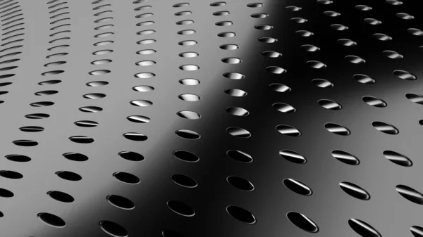 Dark Silver Dots Decorative Background Render Illustration — Stock Photo, Image