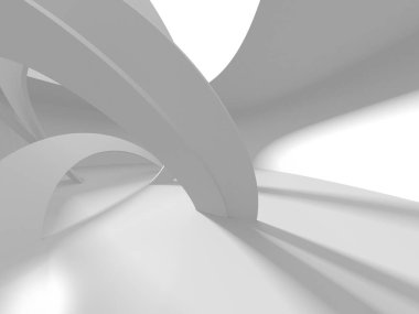 Aydınlatılmış koridor iç tasarımı. Boş Oda İç mimarisi. 3 Boyutlu Hazırlama