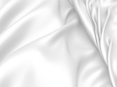 Beyaz kumaş dokusu arka planı. Lüks kumaş arka plan. 3d resimleme