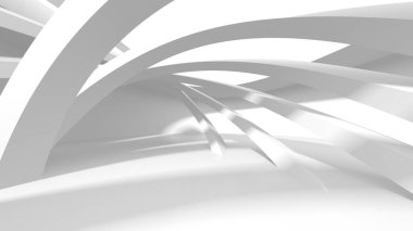 Aydınlatılmış koridor iç tasarımı. Boş Oda İç mimarisi. 3 Boyutlu Hazırlama