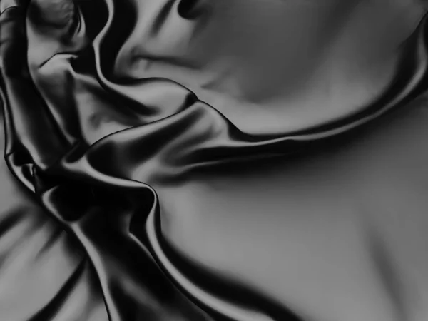Fundal Abstract Valuri Pânză Lux Țesătură Moale Ondulată Ondulată Întunecată — Fotografie, imagine de stoc