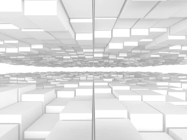 White Cubes Structure Abstract Futuristic Background Render — Stock Photo, Image