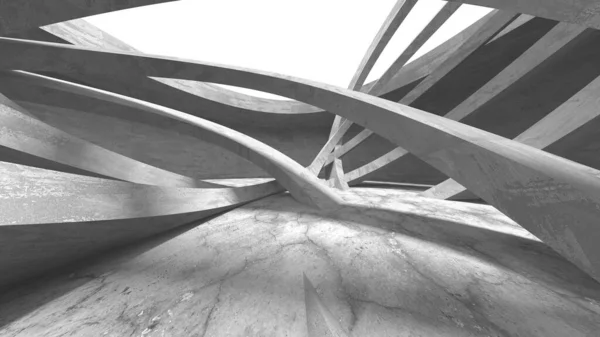 Абстрактний Архітектурний Фон Порожній Грубо Бетонний Інтер Візуалізація — стокове фото