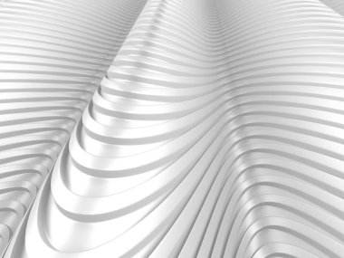 Beyaz soyut sıvı dalgalı arka plan. 3d resimleme