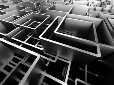 Koyu gümüş küpler. Soyut metalik arka plan. Modern tasarım. 3d hazırlayıcı