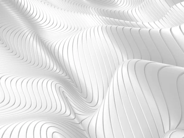 White Abstract Liquid Wavy Background Render Illustration — Stock Photo, Image