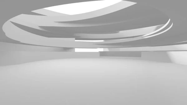 White Modern Background. Abstract Building Concept. 3d Render