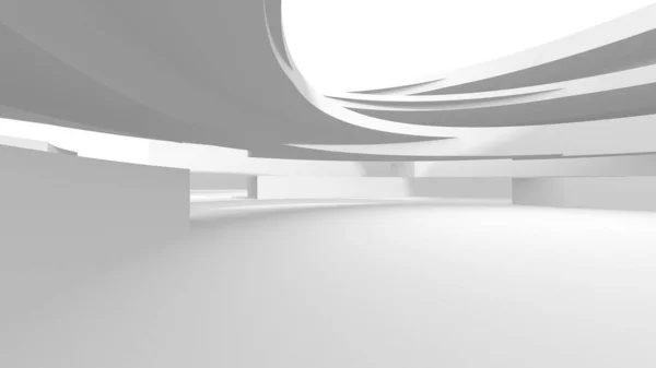 Fundo Moderno Branco Conceito Construção Abstrato Render — Fotografia de Stock