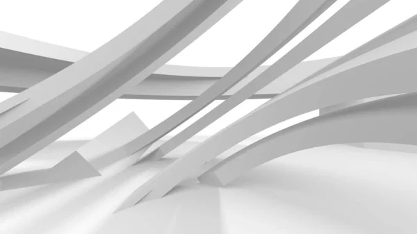 Concepto Abstracto Diseño Arquitectura Blanca Ilustración Renderizado —  Fotos de Stock