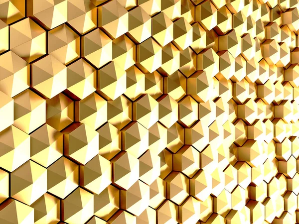 Великолепный Золотистый Абстрактный Фон Render — стоковое фото