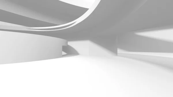 Abstract White Architecture Design Concept Illustrazione Del Rendering — Foto Stock