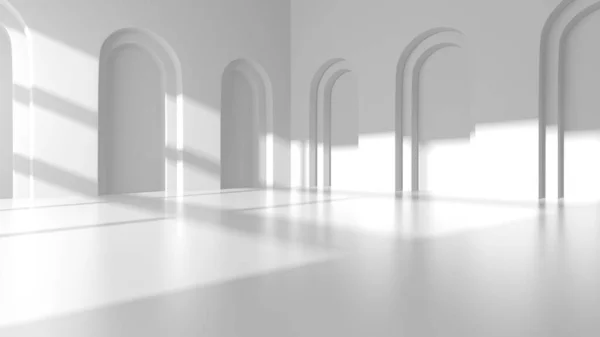 Abstract White Architecture Design Concept Inglês Ilustração Renderização — Fotografia de Stock