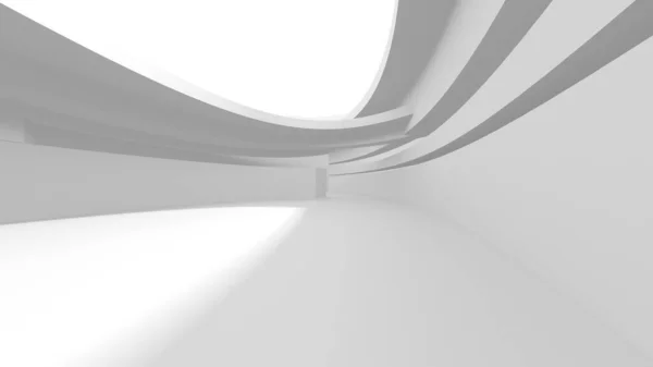 Fundo Moderno Branco Conceito Construção Abstrato Render — Fotografia de Stock