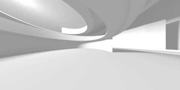 Abstract White Architecture Design Concept Inglês Ilustração Renderização — Fotografia de Stock