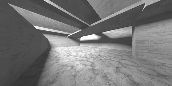 Fondo Arquitectura Abstracta Interior Hormigón Bruto Vacío Renderizar — Foto de Stock