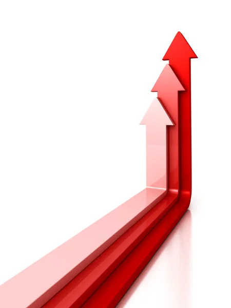 flèches rouges montantes