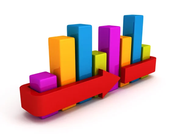 Business bar chart diagram — Stock Photo, Image