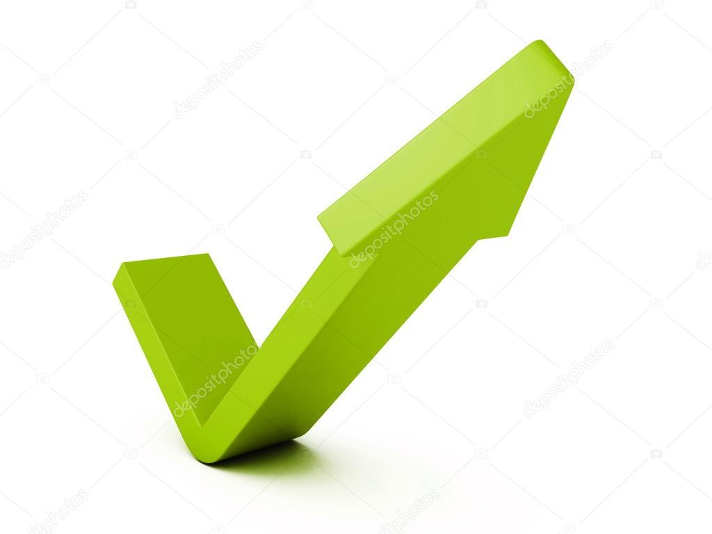 Green check mark arrow