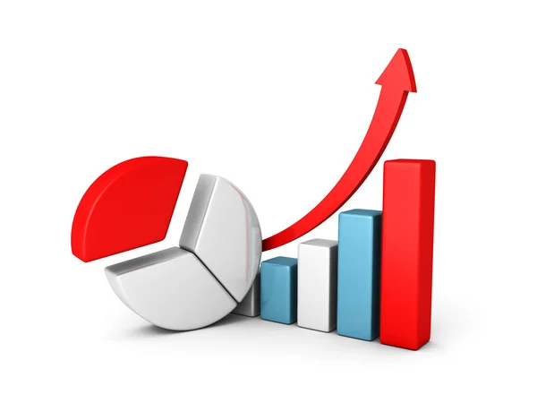 Framgångsrika finance business diagram — Stockfoto