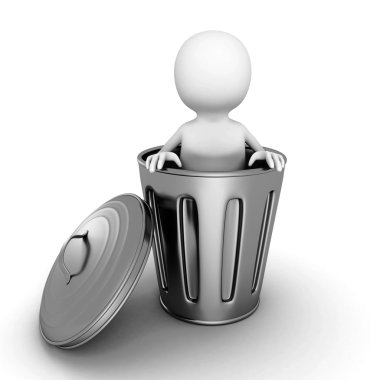 çöp tenekesi 3D yüze