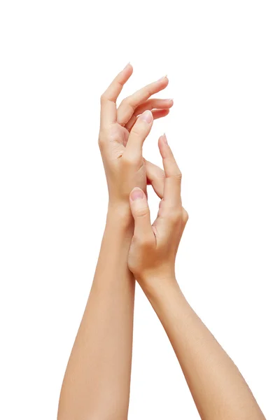 Красивая женщина руки здравоохранения — стоковое фото
