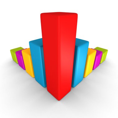 renkli başarı Finans çubuk grafiği