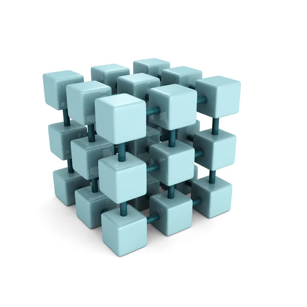 Structure du cube de bloc abstrait — Photo