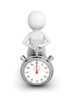 stop watch ile 3D kişi