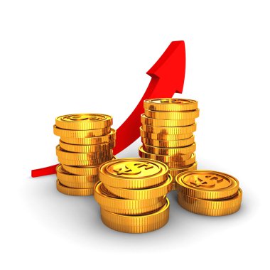 Ok büyüyen ile altın dolar sikke